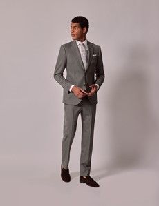 Green Crepe Tailored Italian Suit Jacket - 1913 Collection-preview9