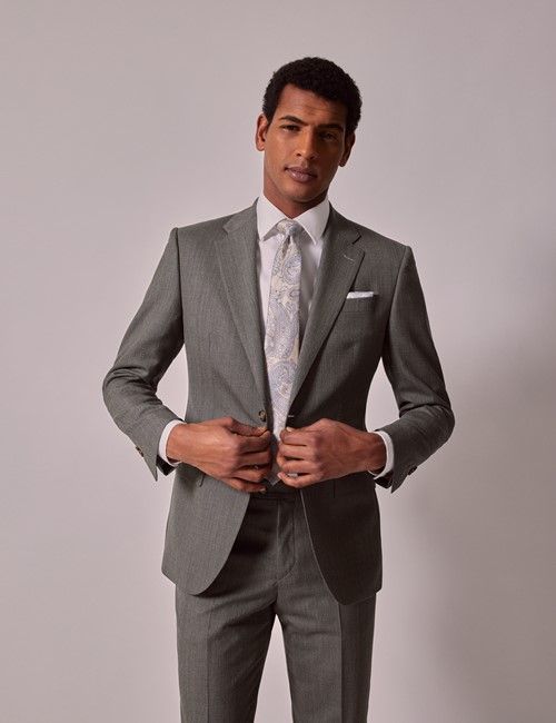 Green Crepe Tailored Italian Suit - 1913 Collection