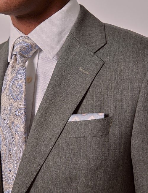 Green Crepe Tailored Italian Suit - 1913 Collection-preview