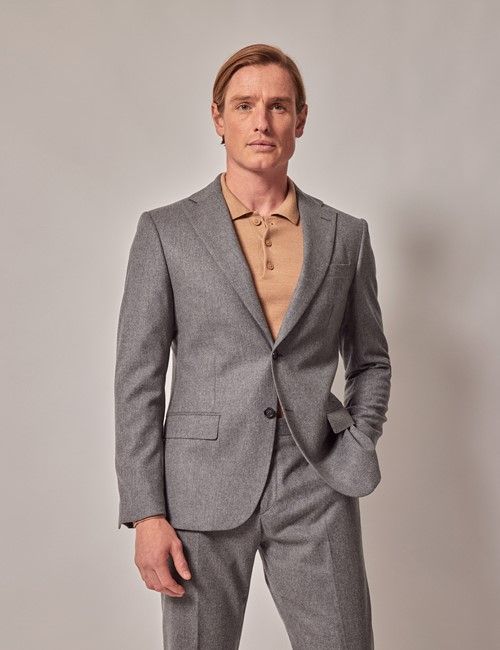 Grey Slim Flannel Suit - 1913 Collection