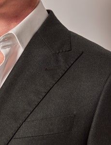 Green Double Breasted Flannel Slim Suit - 1913 Collection-preview1