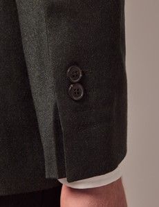 Green Double Breasted Flannel Slim Suit - 1913 Collection-preview6
