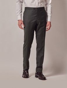 Green Double Breasted Flannel Slim Suit - 1913 Collection-preview7