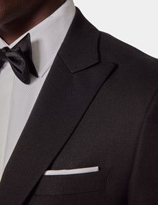 Tailored Fit Black 1913 Linen Dinner Jacket