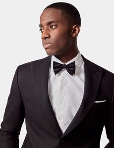 Tailored Fit Black 1913 Linen Dinner Jacket