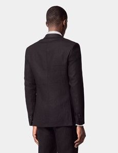 Tailored Fit Black 1913 Linen Dinner Jacket
