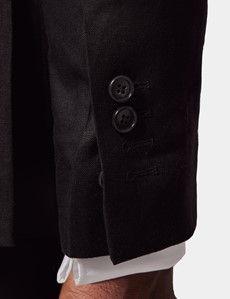 Tailored Fit Black 1913 Linen Dinner Jacket