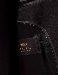 Black Italian Linen Tailored Fit Suit - 1913 Collection-preview4