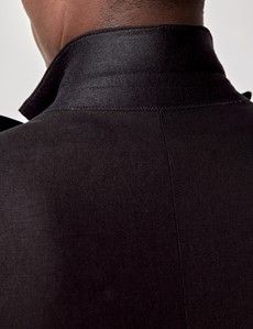 Black Italian Linen Tailored Fit Suit - 1913 Collection-preview6