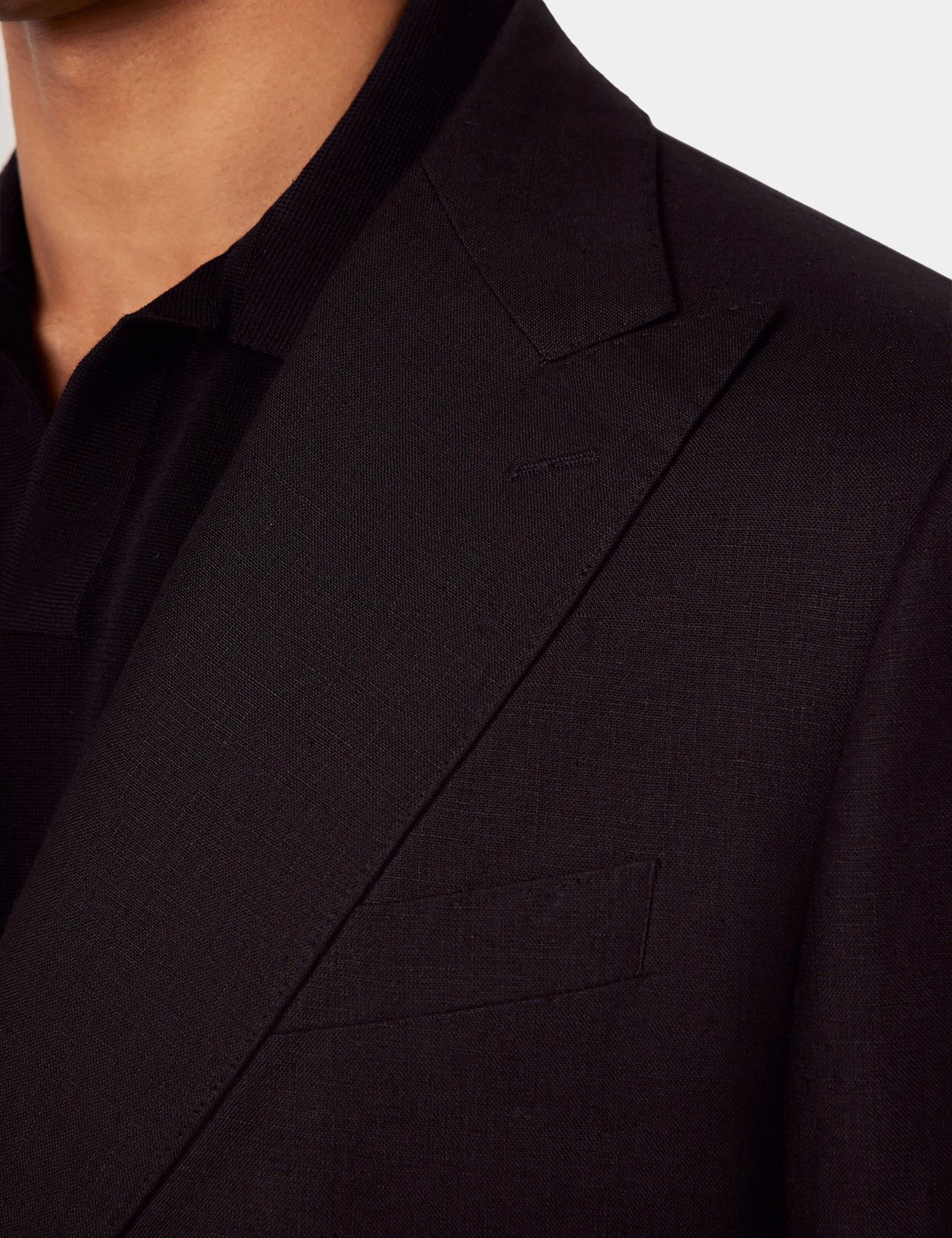 Tailored Fit Black Semi Plain 1913 Suit Jacket-preview