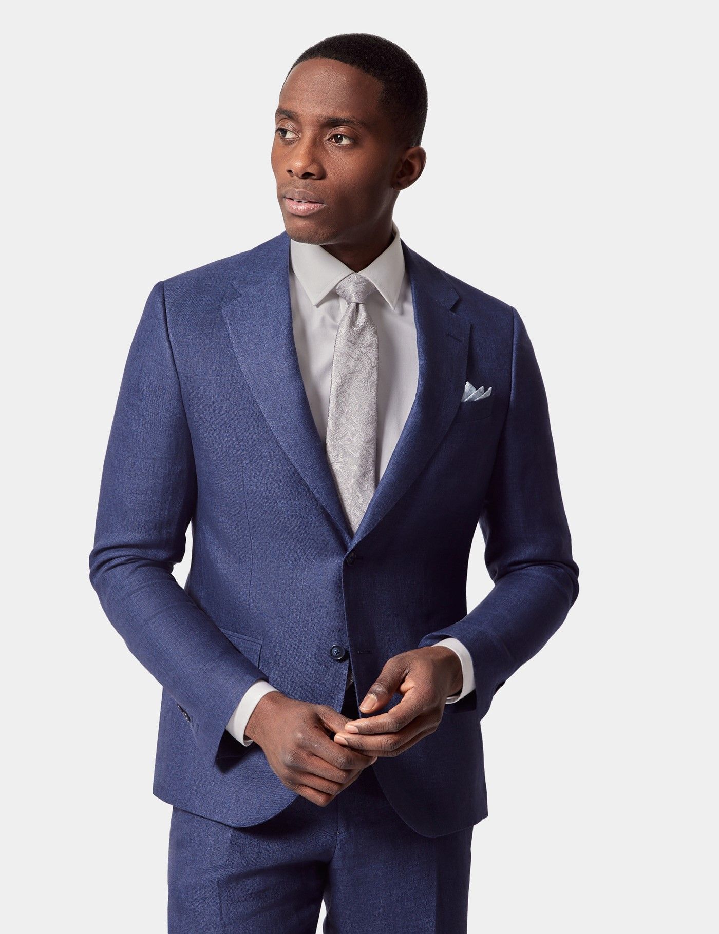 Tailored Fit Royal Blue Semi Plain 1913 Suit