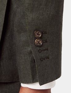 Tailored Fit Dark Green Semi Plain 1913 Suit-preview7