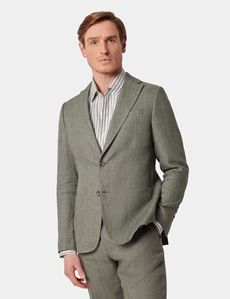 Slim Fit Sage Green Herringbone 1913 Suit