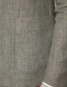 Slim Fit Sage Green Herringbone 1913 Suit-preview3