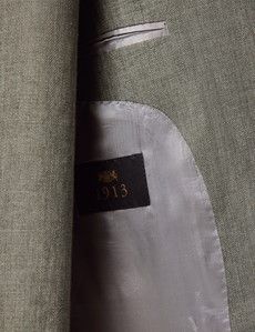 Slim Fit Sage Green Herringbone 1913 Suit-preview4