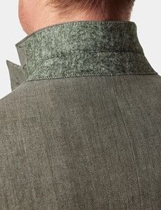 Slim Fit Sage Green Herringbone 1913 Suit-preview6