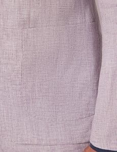 Dusty Lilac Italian Linen Slim Fit Suit - 1913 Collection-preview4