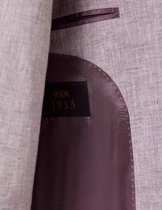 Dusty Lilac Italian Linen Slim Fit Suit - 1913 Collection-preview5