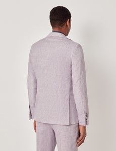 Dusty Lilac Italian Linen Slim Fit Suit - 1913 Collection-preview6