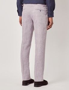 Dusty Lilac Italian Linen Slim Fit Suit - 1913 Collection-preview10