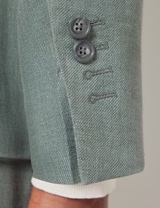 Sea Green Italian Linen Slim Fit Suit Jacket - 1913 Collection-preview7