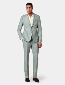 Slim Fit Sea Green 1913 Linen Suit