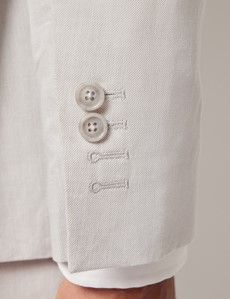 Slim Fit Pale Grey 1913 Linen Suit Jacket