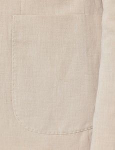 Slim Fit Beige 1913 Linen Suit Jacket