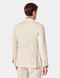Slim Fit Beige 1913 Linen Suit Jacket