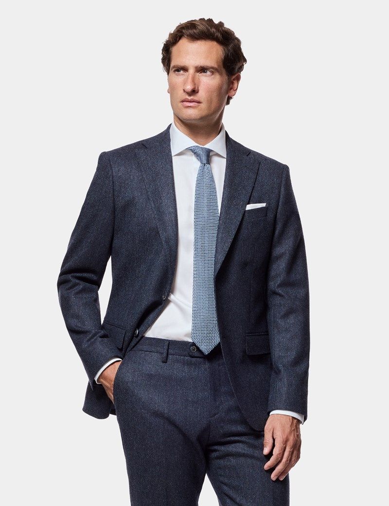 Slim Fit Blue Hopsack 1913 Suit thumbnail 7
