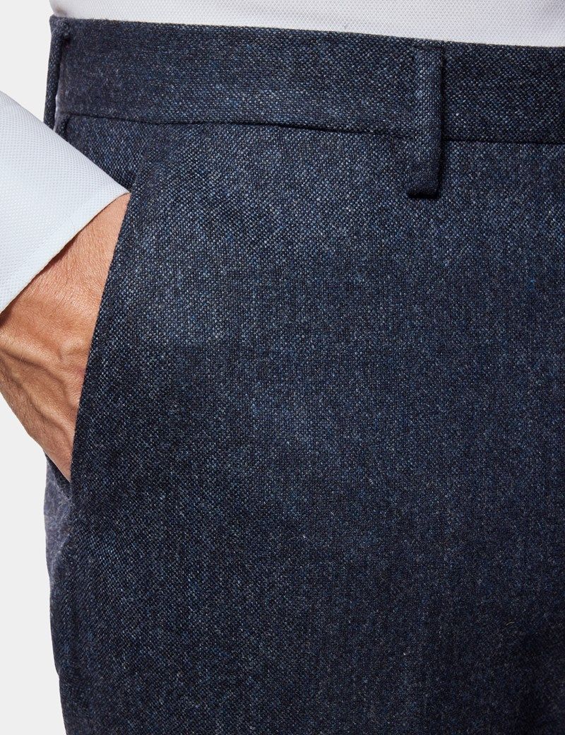 Slim Fit Blue Hopsack 1913 Suit thumbnail 4