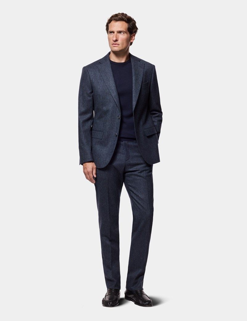 Slim Fit Blue Hopsack 1913 Suit thumbnail 6