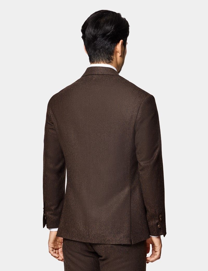 Slim Fit Brown Herringbone 1913 Suit thumbnail 11
