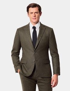 Slim Fit Green Herringbone 1913 Suit