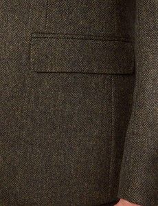 Slim Fit Green Herringbone 1913 Suit