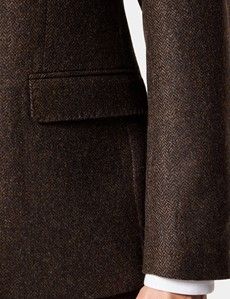Slim Fit Brown Herringbone 1913 Suit