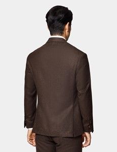 Slim Fit Brown Herringbone 1913 Suit