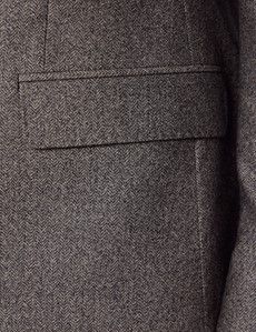 Tailored Fit Taupe Herringbone 1913 Suit