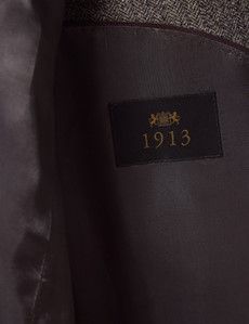 Tailored Fit Taupe Herringbone 1913 Suit