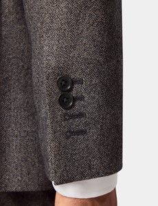 Tailored Fit Taupe Herringbone 1913 Suit