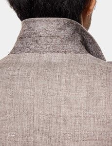 Tailored Fit Brown Mélange 1913 Linen Suit