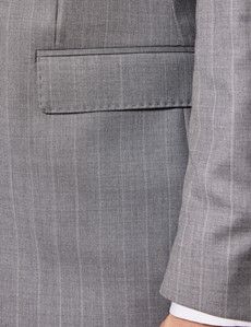 Tailored Fit Light Grey Stripe 1913 Suit
