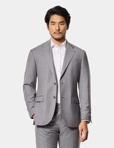 Tailored Fit Light Grey Stripe 1913 Suit