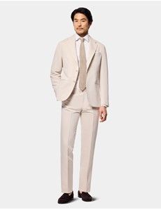 Tailored Fit Beige 1913 Suit Jacket
