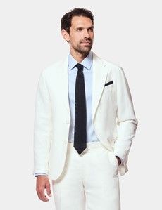 Tailored Fit White 1913 Suit Jacket