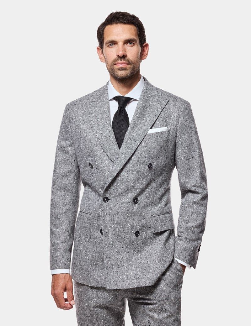 Tailored Fit Black & White Tweed 1913 Suit thumbnail 8