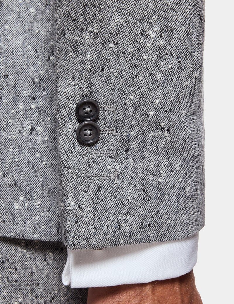 Tailored Fit Black & White Tweed 1913 Suit thumbnail 3