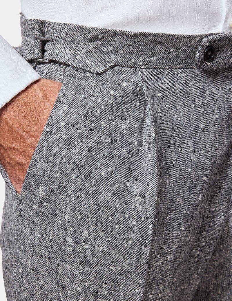 Tailored Fit Black & White Tweed 1913 Suit thumbnail 5
