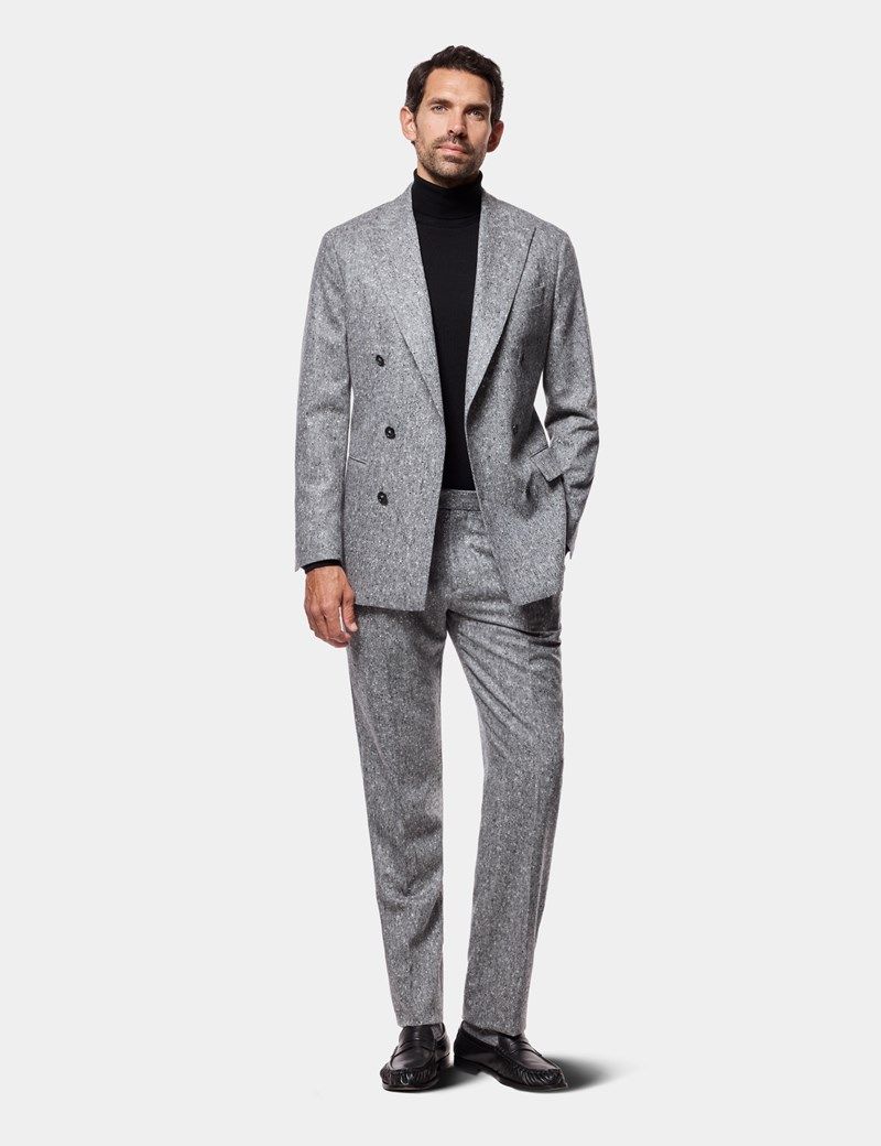 Tailored Fit Black & White Tweed 1913 Suit thumbnail 7