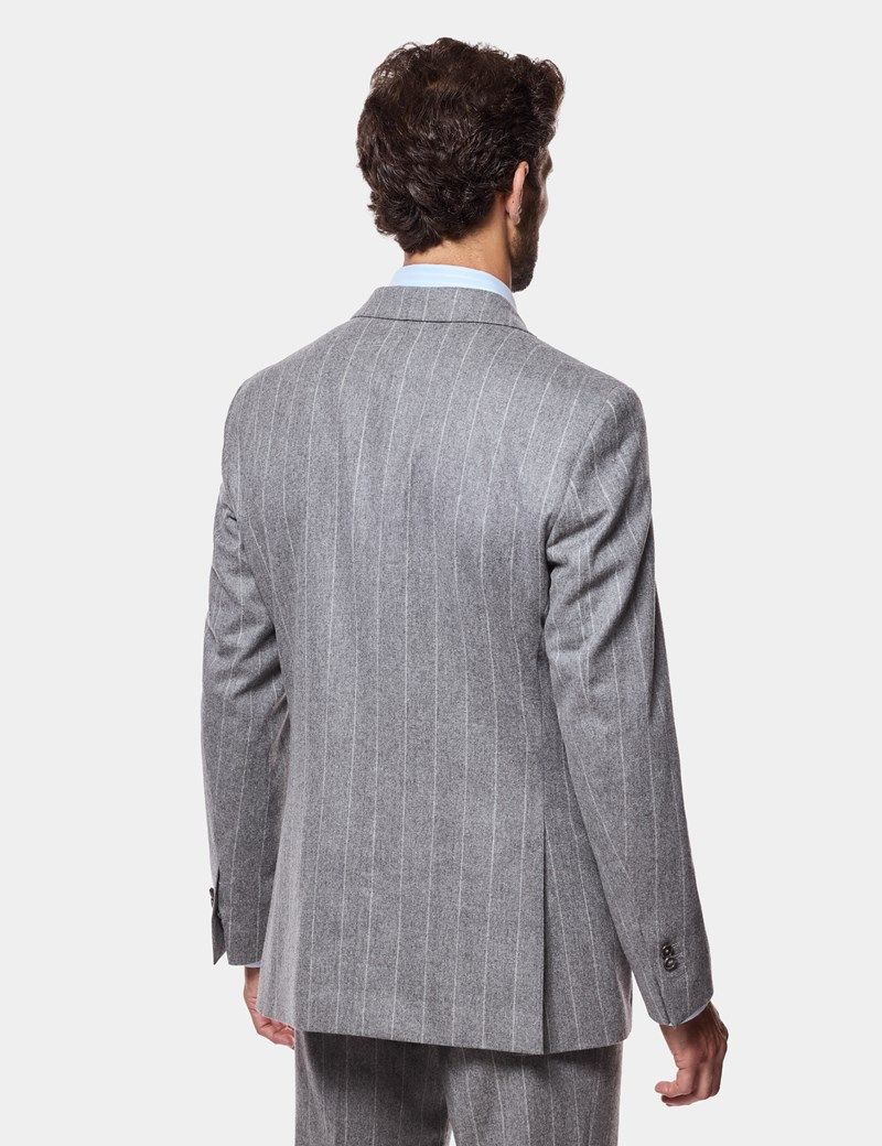 Tailored Fit Grey Stripe 1913 Suit Jacket thumbnail 4